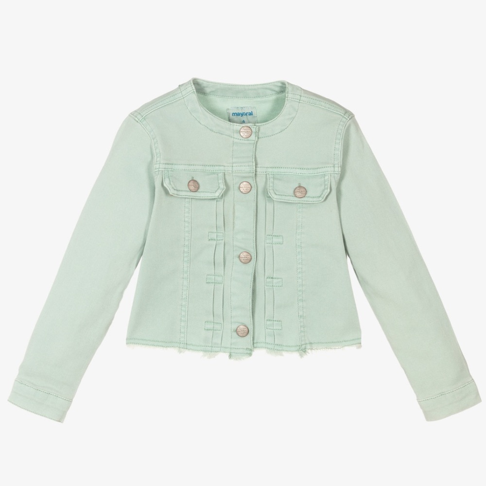 Mayoral Ecofriends twill jacket in jade size 3 - never opened/new with tags